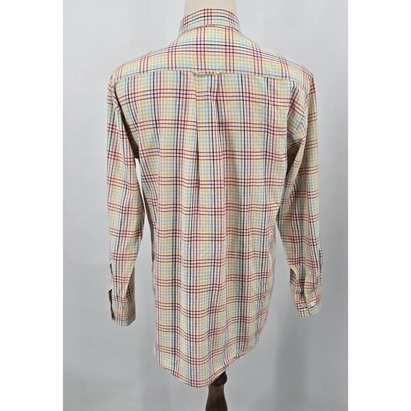 Orvis Rainbow Check Button Down Long Sleeve Shirt Size M - Picture 3 of 7